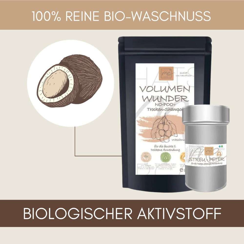 SPAR-SET BIO Volumen-Wunder: No Poo - Trockenshampoo + "Streu-Peter"