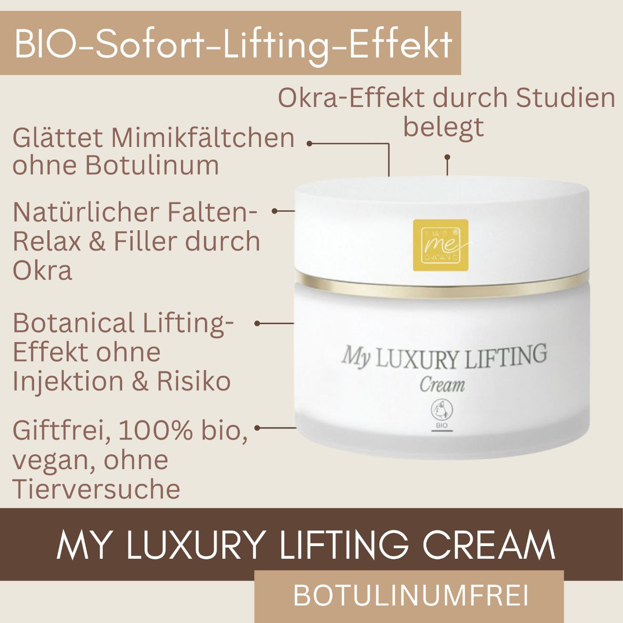 My Luxury Lifting Cream - pflanzliche Bio-Liftingpflege Botolinumfrei