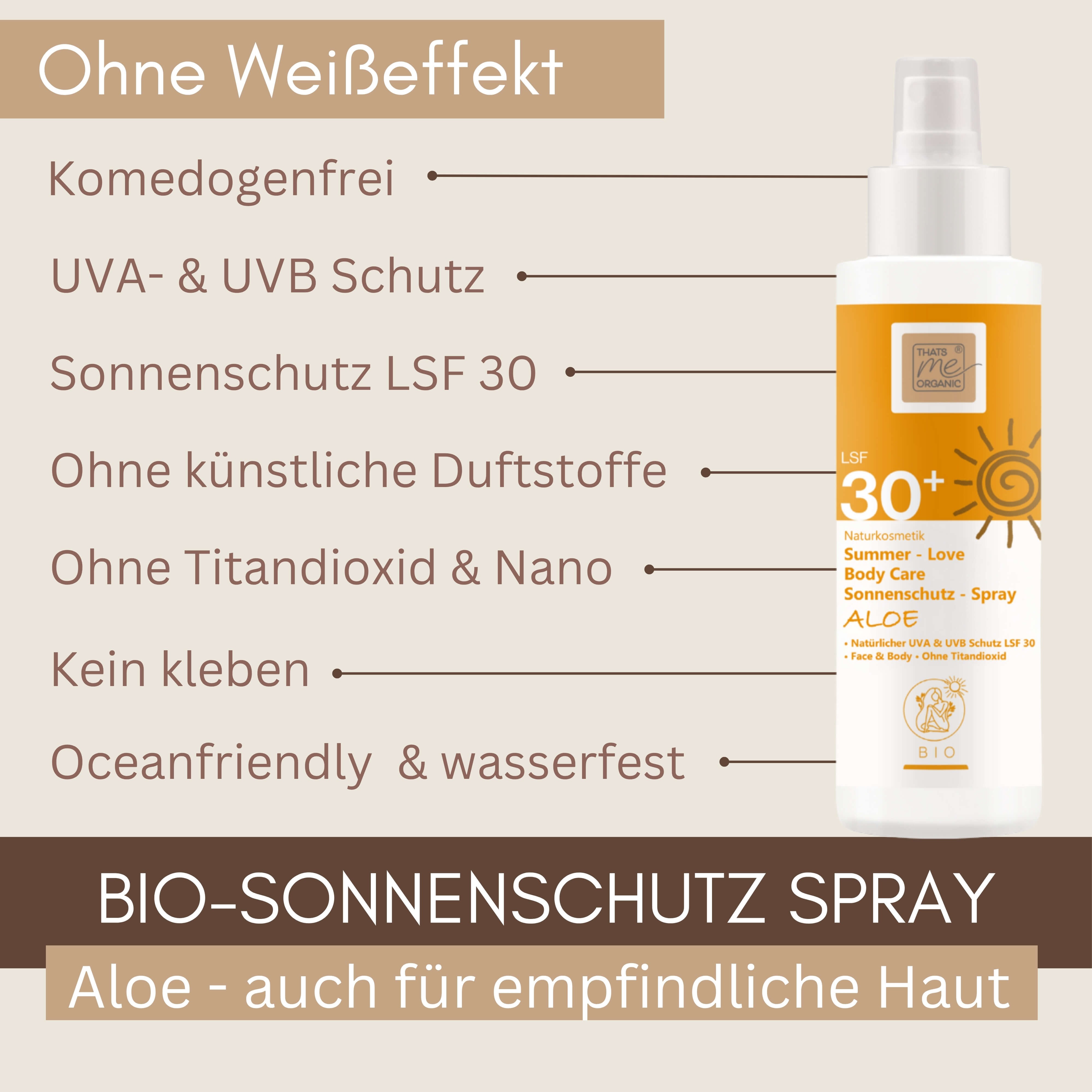 BIO-Body Sonnenschutz-Spray SUMMER-LOVE Aloe LSF 30 100ml Naturkosmetik