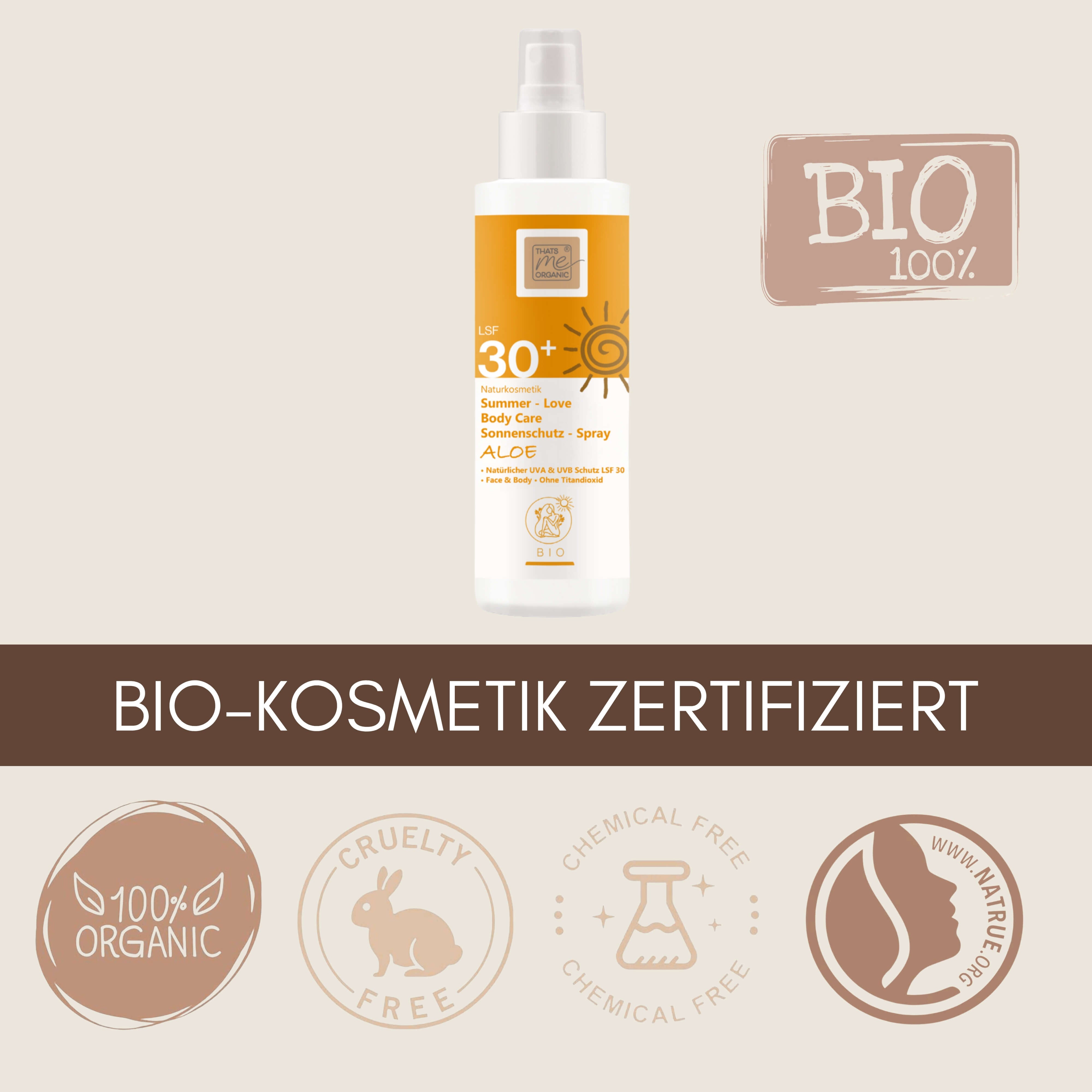 BIO-Body Sonnenschutz-Spray SUMMER-LOVE Aloe LSF 30 100ml Naturkosmetik