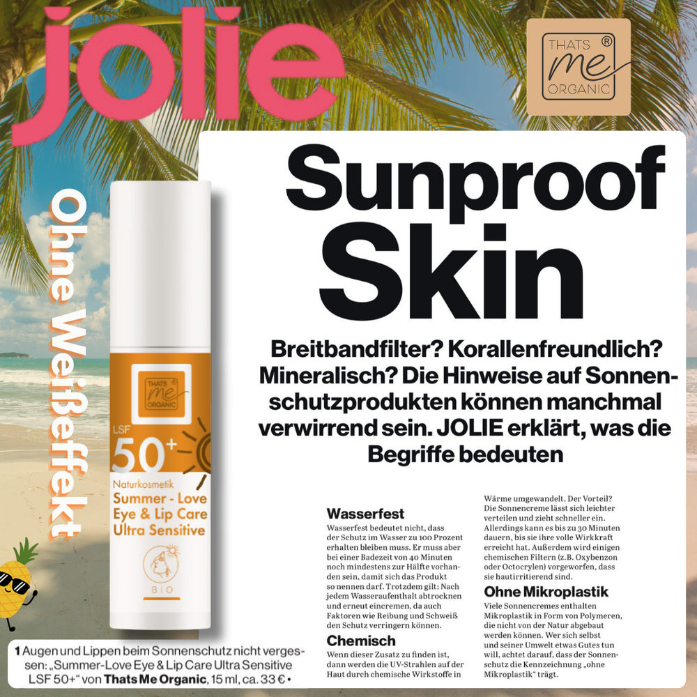 Wir sind in der aktuellen Jolie mit unserer Sonnencreme