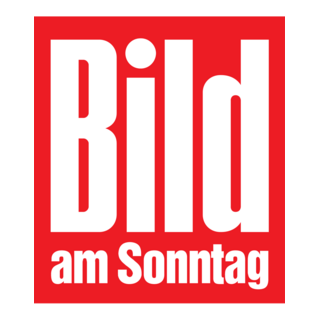Rotes Logo mit fetter weißer Schrift Bild am Sonntag.