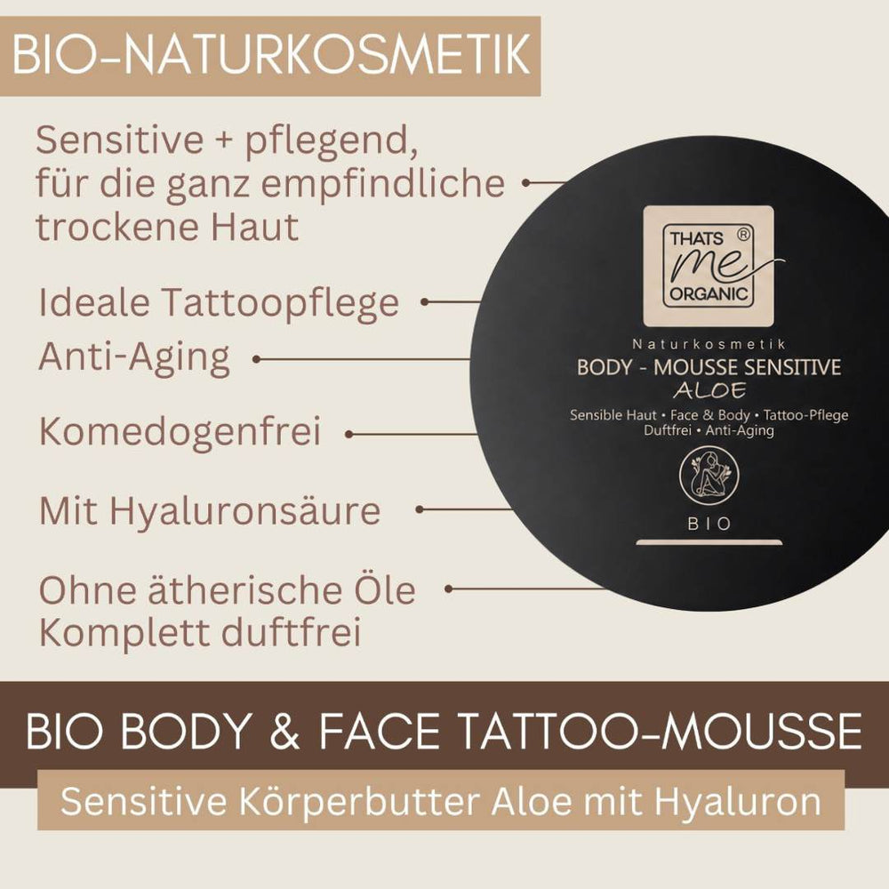 BIO Body-Mousse Sensitive Aloe mit Hyaluron – für sensible & trockene Haut