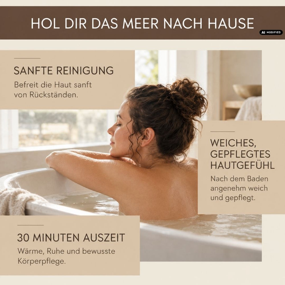 Frau entspannt in der Badewanne beim basischen Baderitual mit Chill My Base