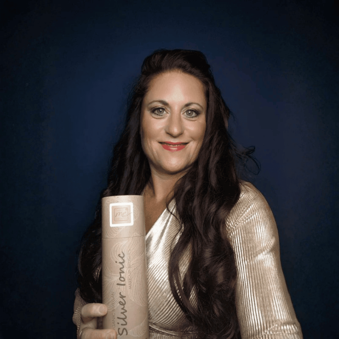 Profi Make-up Pinselset Silver Ionic – 7-teilig, vegan + antibakteriell für dekorative Kosmetik