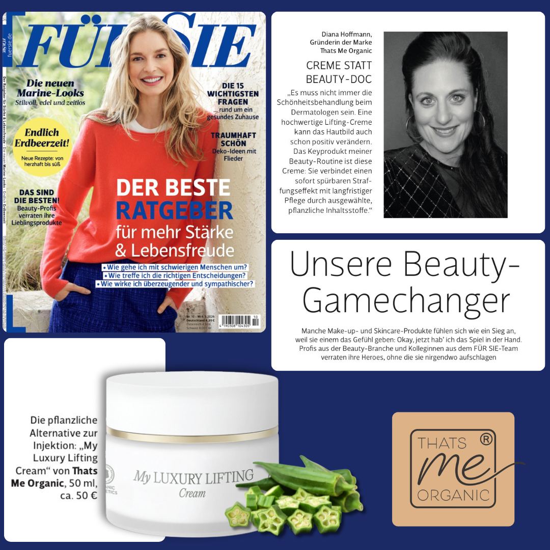 unsere Lifting Cream ist in der aktuellen FÜR SIE