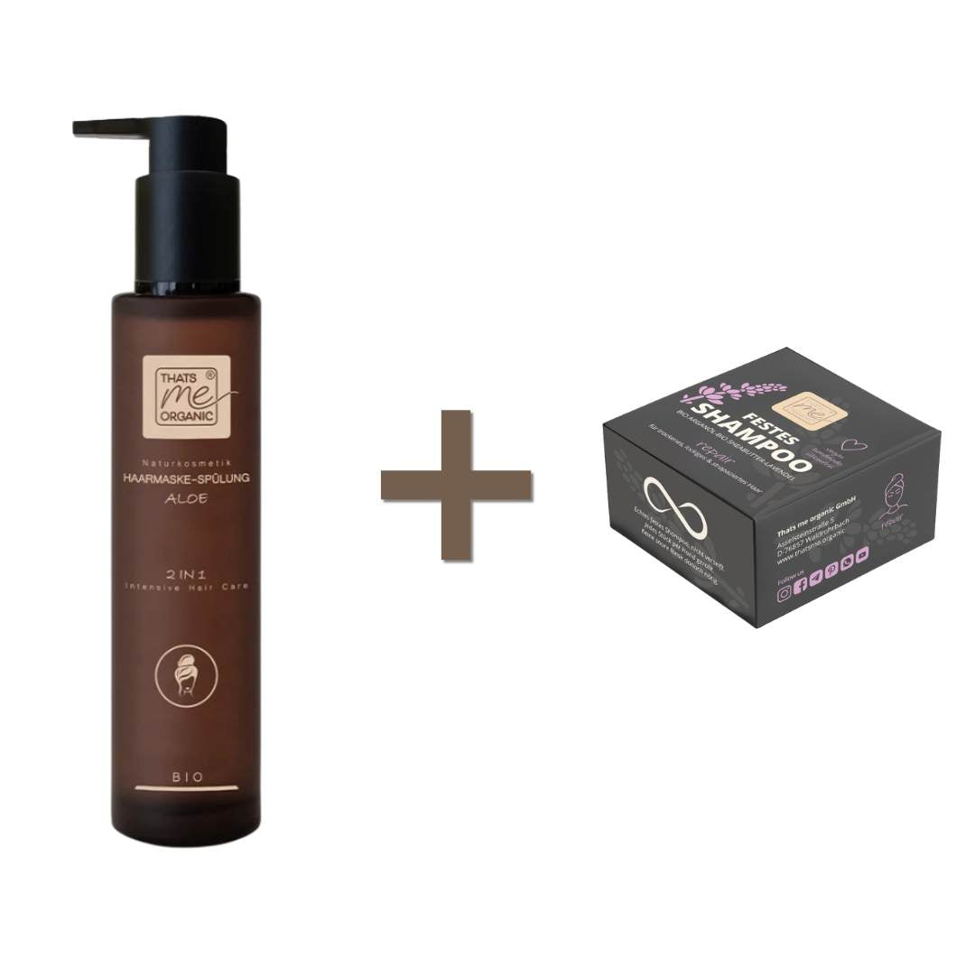 Haarpflege Duo – BIO-Haarmaske + Shampoo nach Wahl