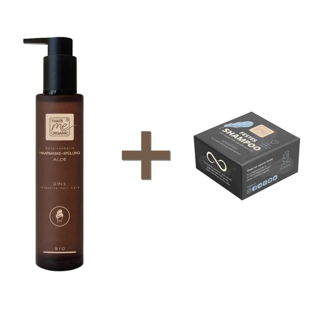 Haarpflege Duo – BIO-Haarmaske + Shampoo nach Wahl