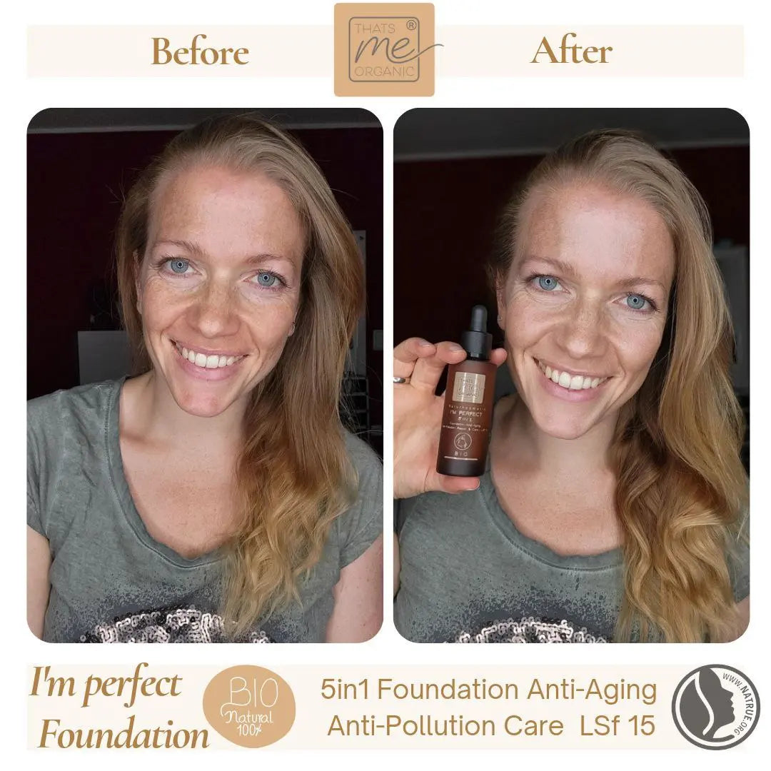 BIO-Foundation Cream I´M PERFECT 5in1 - 30ml vegan without titanium dioxide