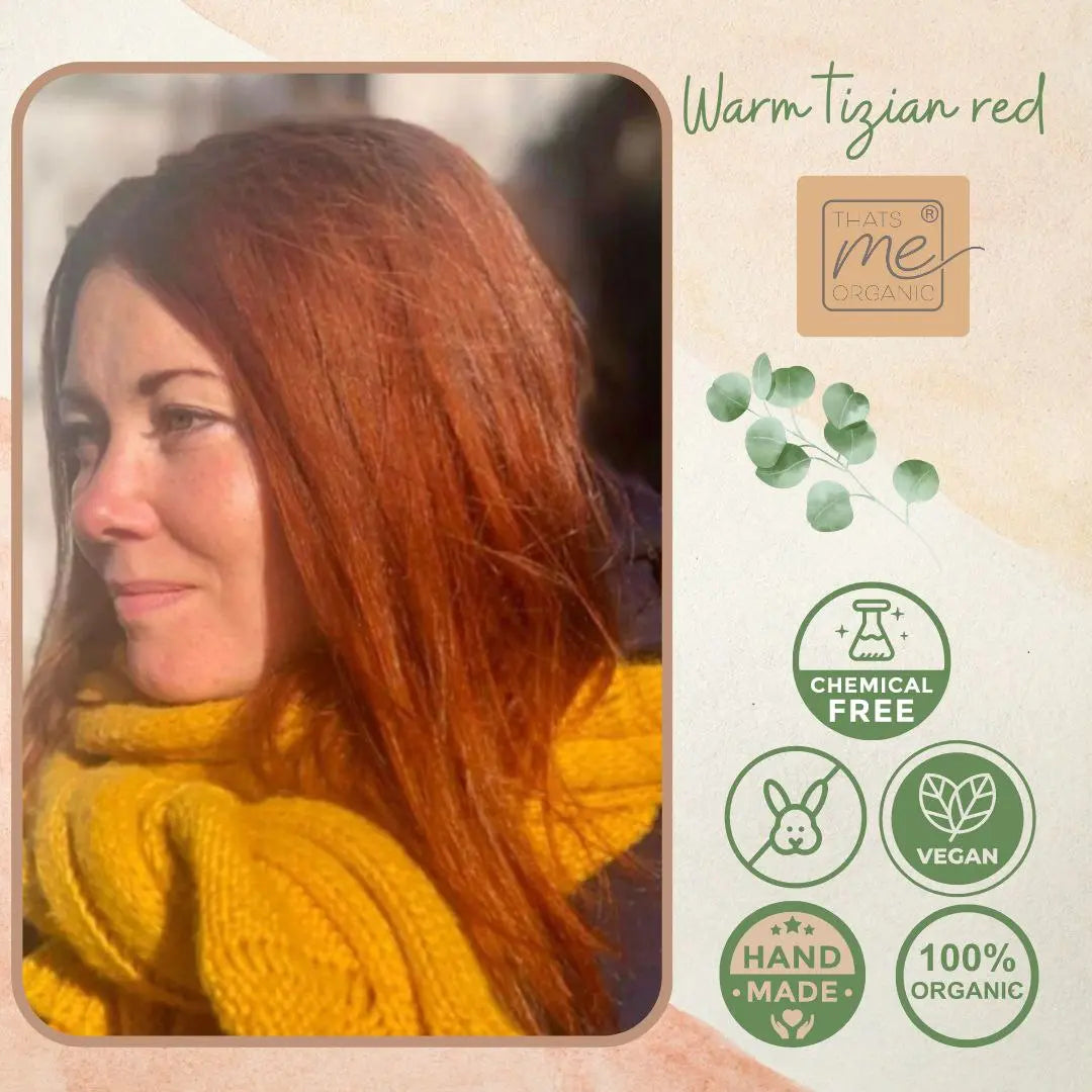 Limited Edition 300g Profi-Pflanzenhaarfarbe warmes Kupfer-Rot "warm tizian red"