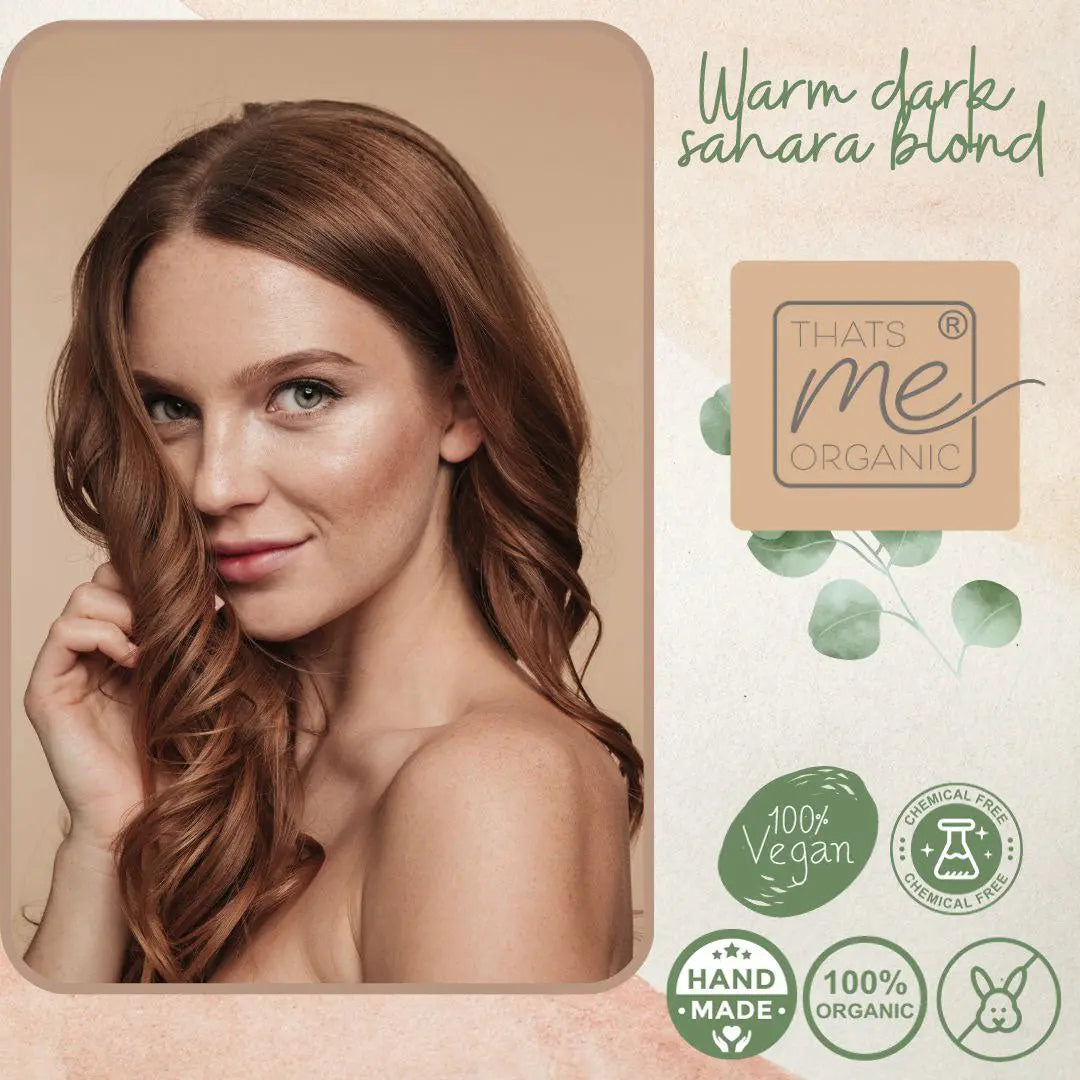 Profi-Pflanzenhaarfarbe "warmes dunkles sahara blond - warm dark sahara blond" 90g Nachfüllpack