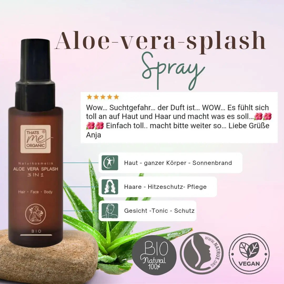 BIO-Aloe Vera Splash 3in1 Hair-Face-Body 100ml Naturkosmetik