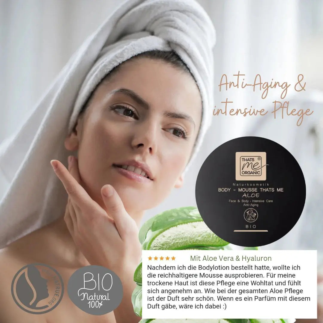 BIO-Body-Mousse Aloe - Face & Body Intensive Care & Anti-Aging 200ml Naturkosmetik