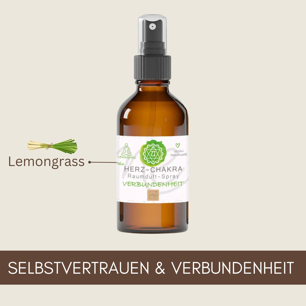 Bio-HERZ-CHAKRA Aromatherapie Aura-, Raumduft-, Yoga- & Meditationsspray VERBUNDENHEIT (grün)