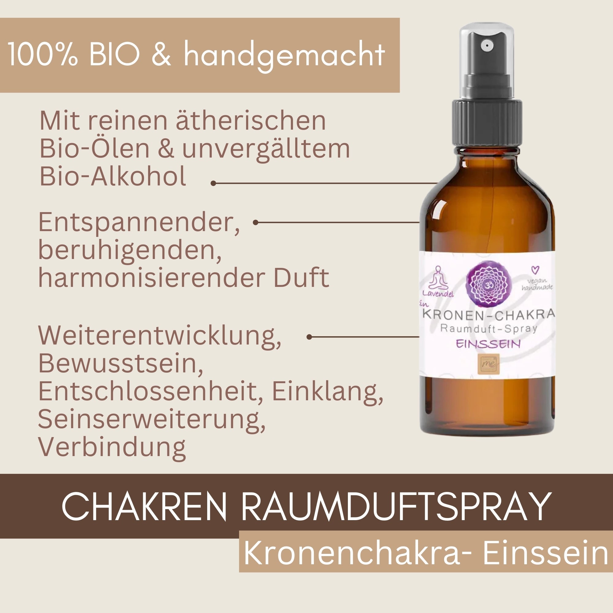 My CROWN CHAKRA profumo per ambienti spray EINSSEIN (viola)