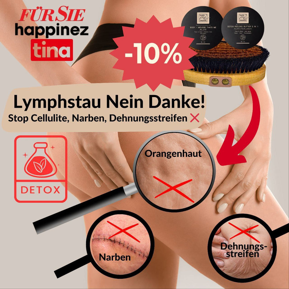 Anti-Cellulite Set – Trockenbürste, Detox Peeling & Body Mousse | Glattere Haut & Pflege-Ritual