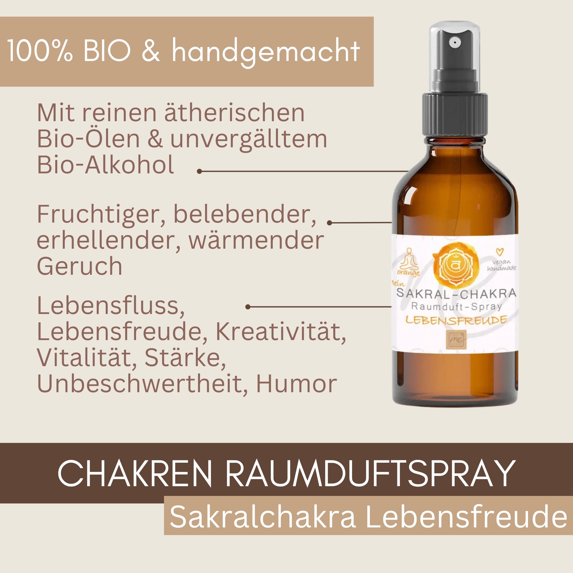 My SACRAL CHAKRA profumo spray per ambienti JOY OF LIFE (arancione)