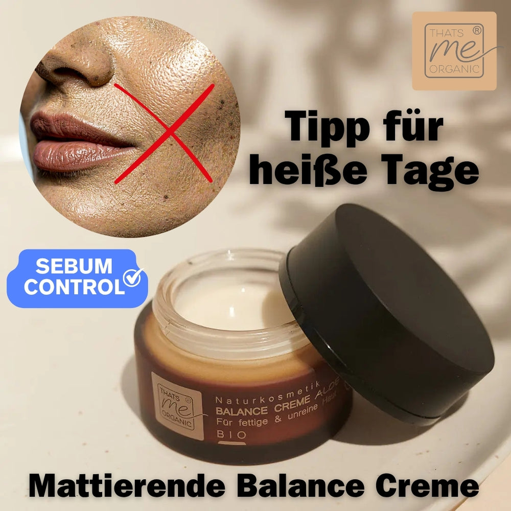 BIO-BALANCE-CREME Aloe für fettige + unreine +glänzende Haut 50ml Naturkosmetik