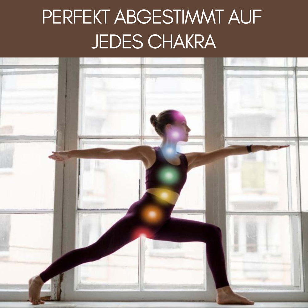 Chakra Aromatherapie Aura-, Raumduft-, Yoga- & Meditationsspray Set in Geschenkbox + Chakra-Edelstein-Armband – für energetische Balance