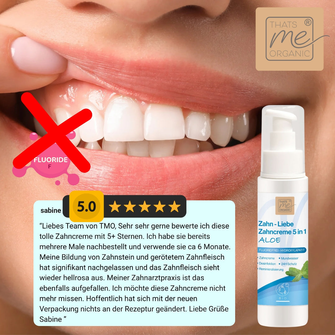 Dentifricio BIO ZAHN-LIEBE 5 in 1 Aloe 100ml - senza fluoro - cosmetici naturali