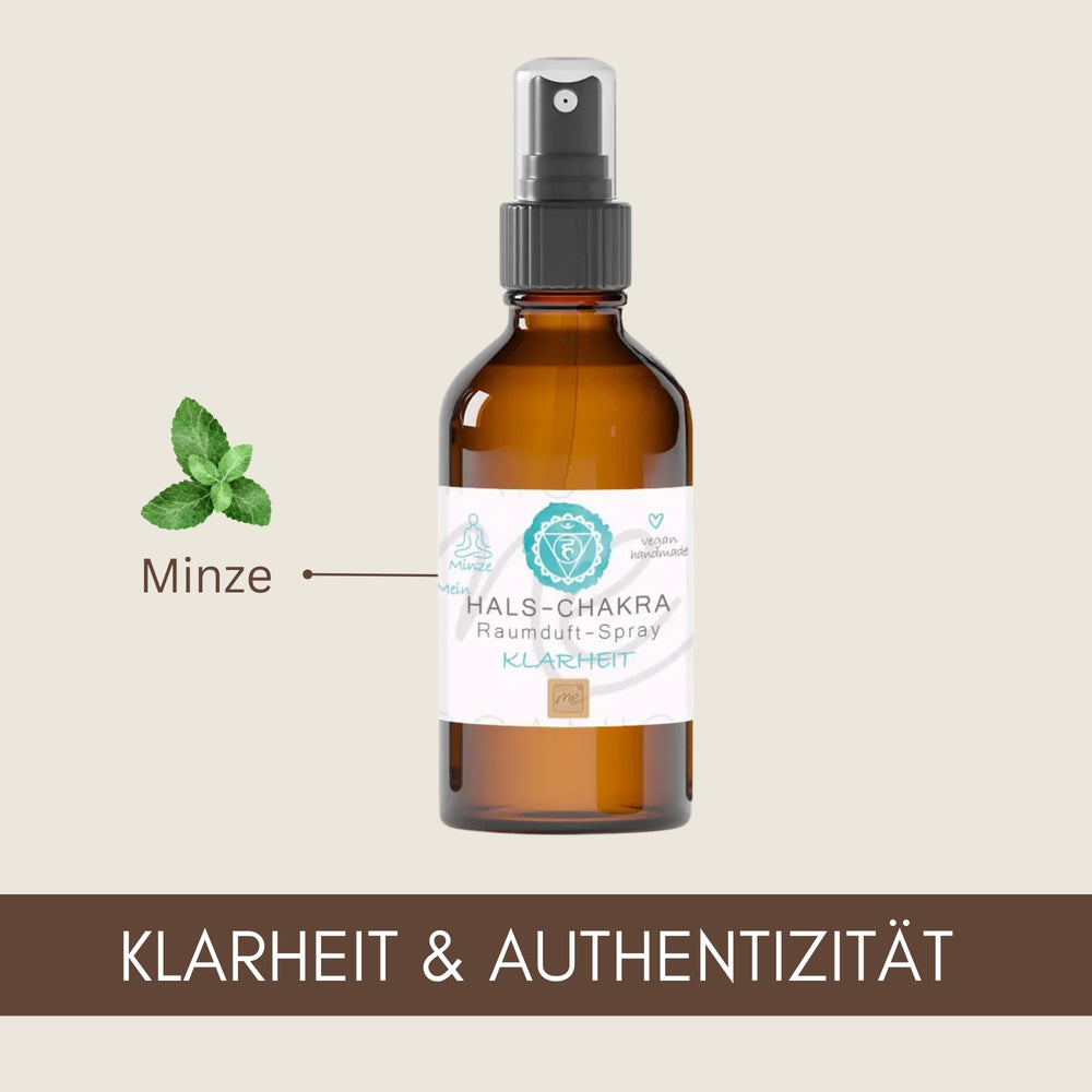 Bio-HALS-CHAKRA Aromatherapie Aura-, Raumduft-, Yoga- & Meditationsspray KLARHEIT (türkis)