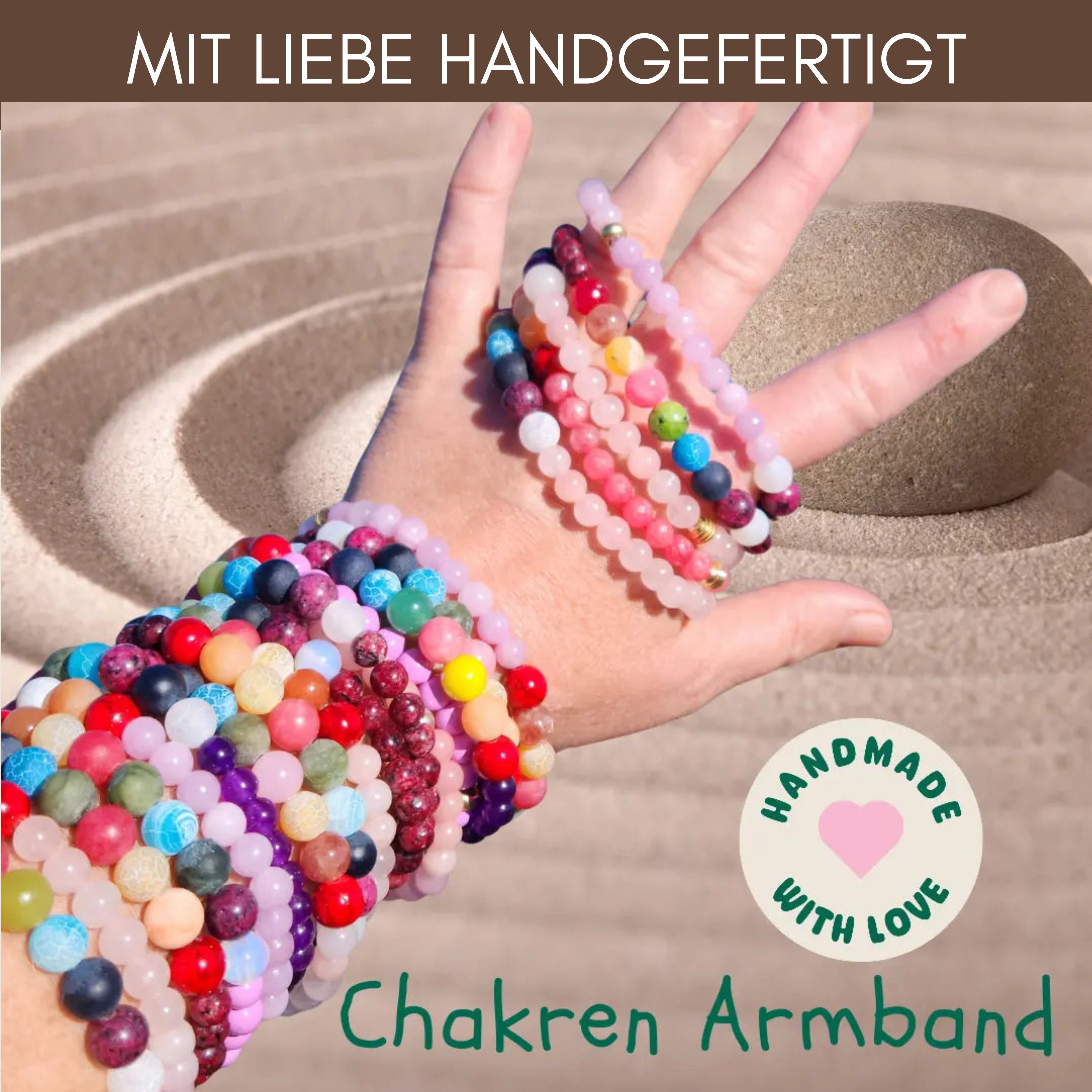 Chakra Armband handgemacht aus echten Edelsteinen – Dein Begleiter für Yoga, Meditation & Achtsamkeitpraxis