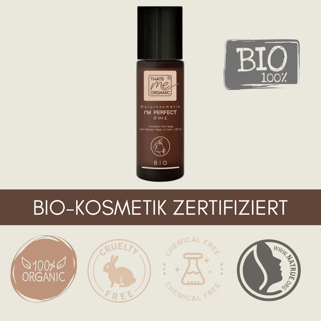 BIO-Foundation Cream I´M PERFECT 5in1 - 30ml vegan without titanium dioxide