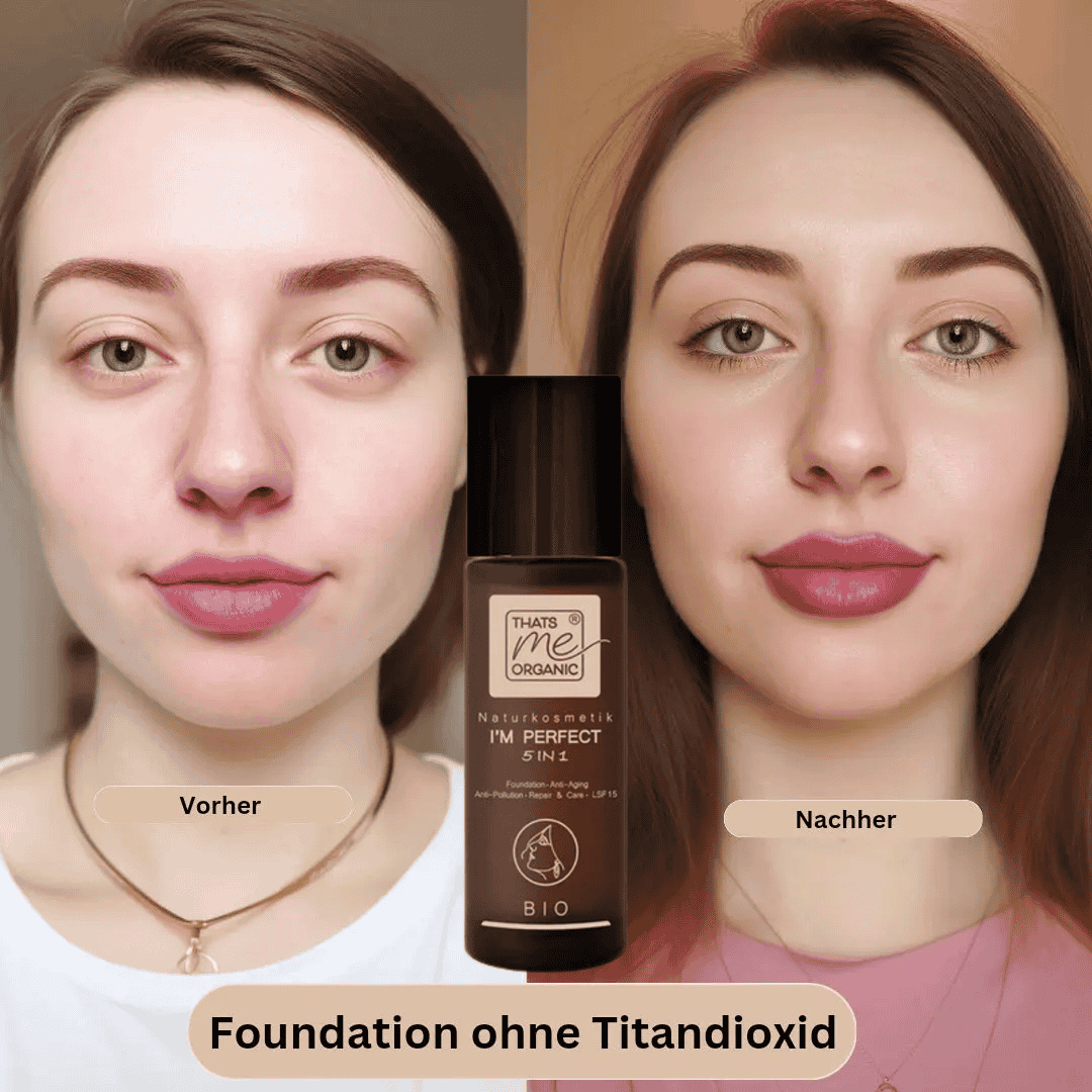 BIO-Foundation Cream I´M PERFECT 5in1 - 30ml vegan without titanium dioxide