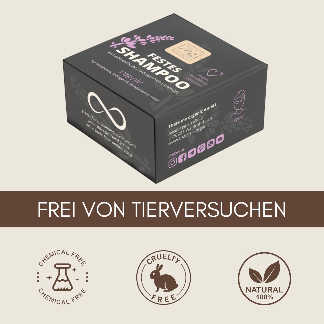 Solid shampoo "repair" for dry, curly & damaged hair 40g handmade! vegan low POO