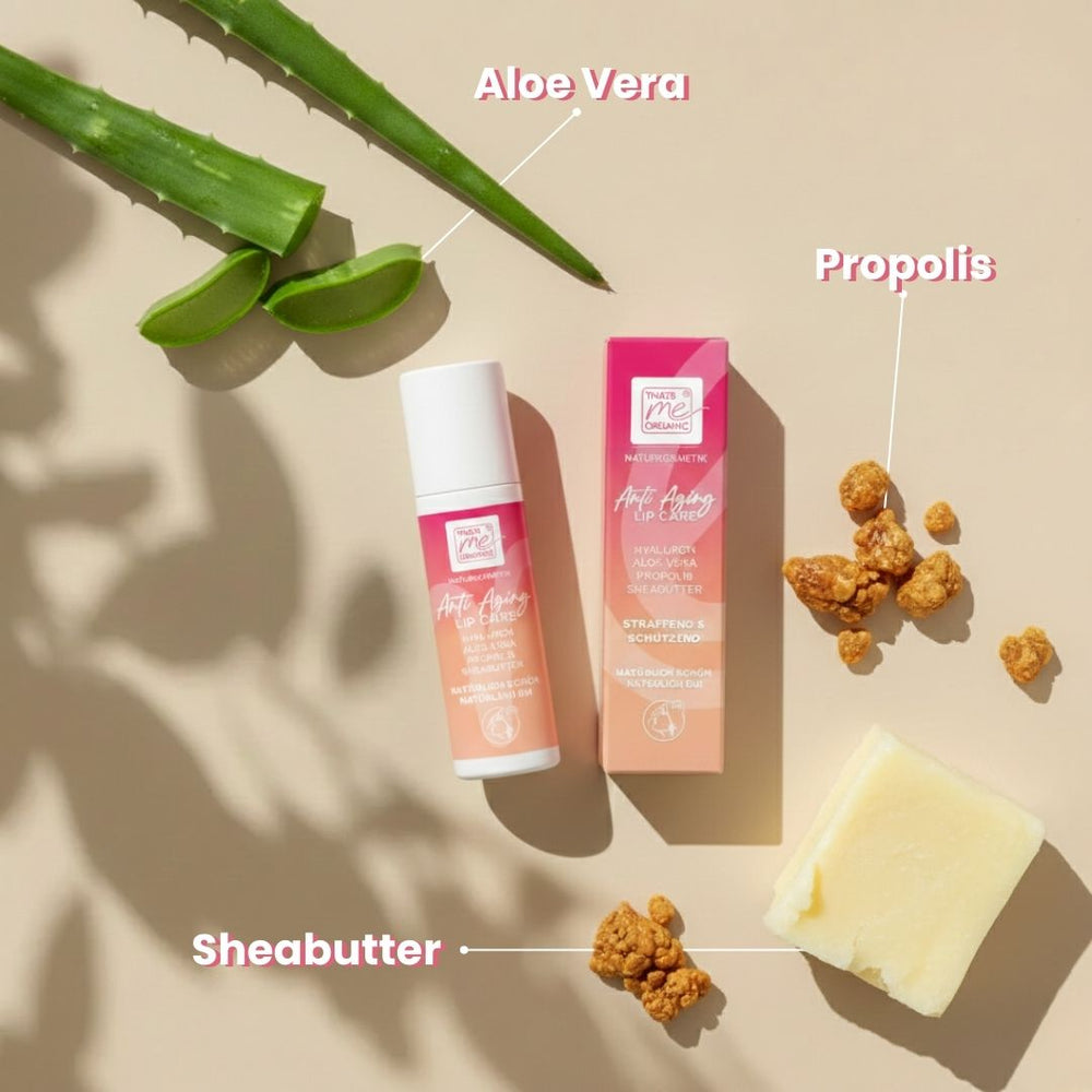 ANTI-AGING LIP-CARE Lippenpflegestift mit Propolis, Hyaluron, Aloe Vera + Sheabutter