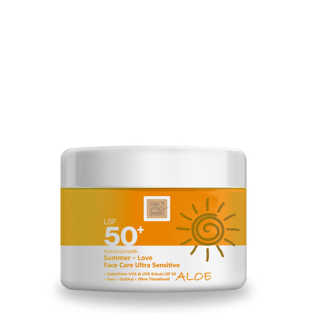 Bio Mineralische Gesichts-Sonnencreme LSF 50+ ohne Weißfilm, ohne Titandioxid, UVA & UVB Schutz 50ml