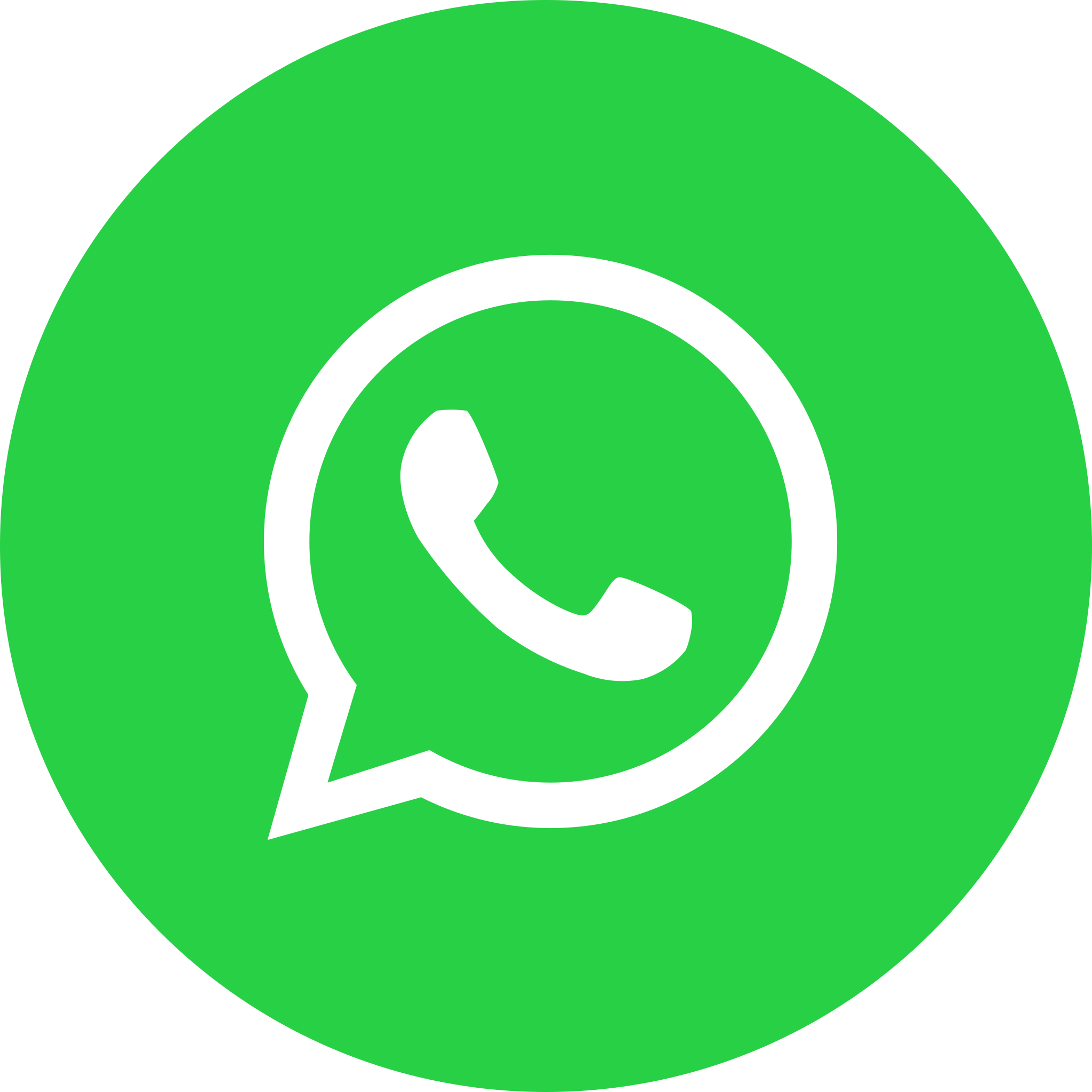 WhatsApp weißes Logo mit Telefon-Symbol innerhalb eines grünen Kreises auf einem hellgrauen Hintergrund.