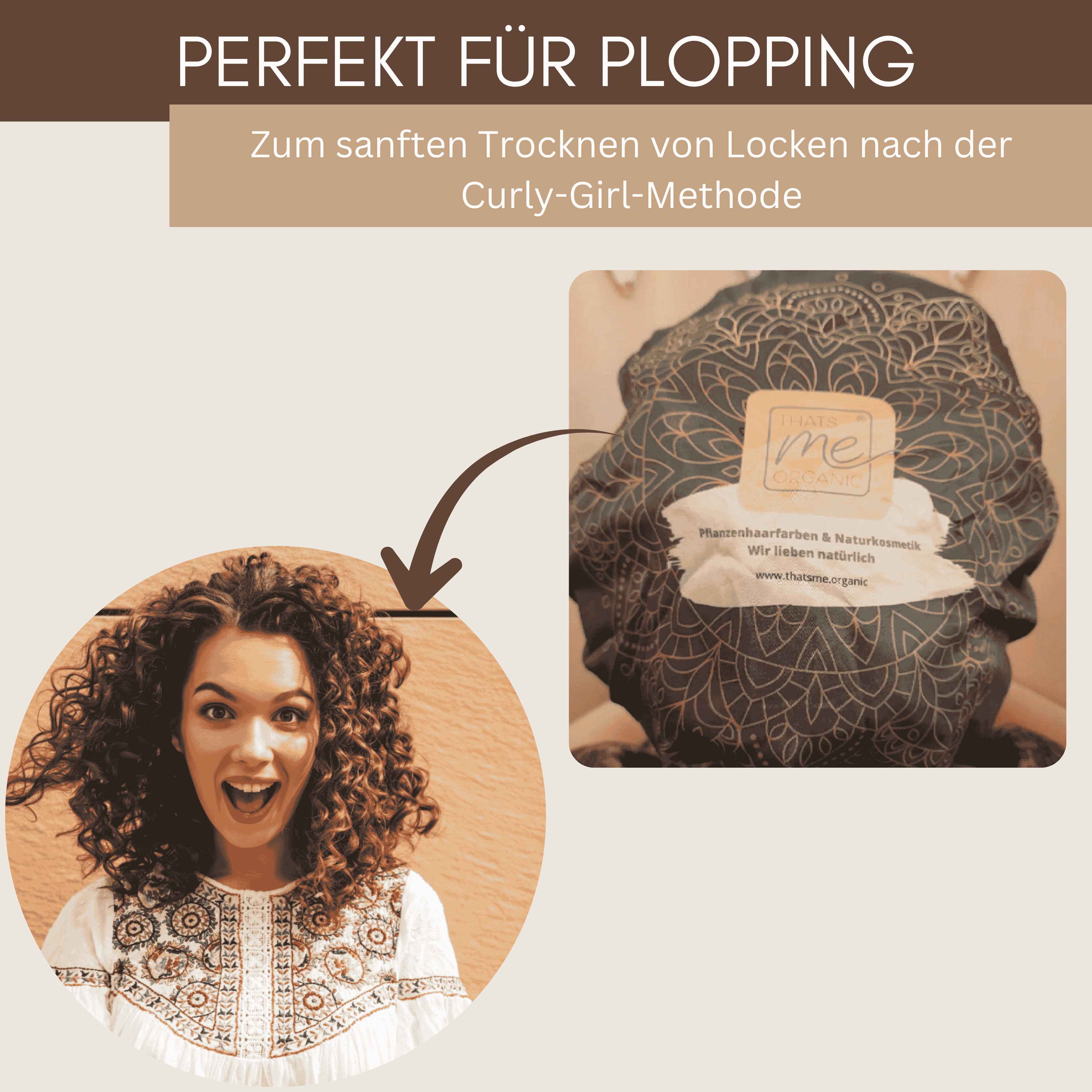 Profi-Haube für Pflanzenhaarfarbe & Plopping bei der Curly-Girl Methode | Modell "Farb-Liebe"