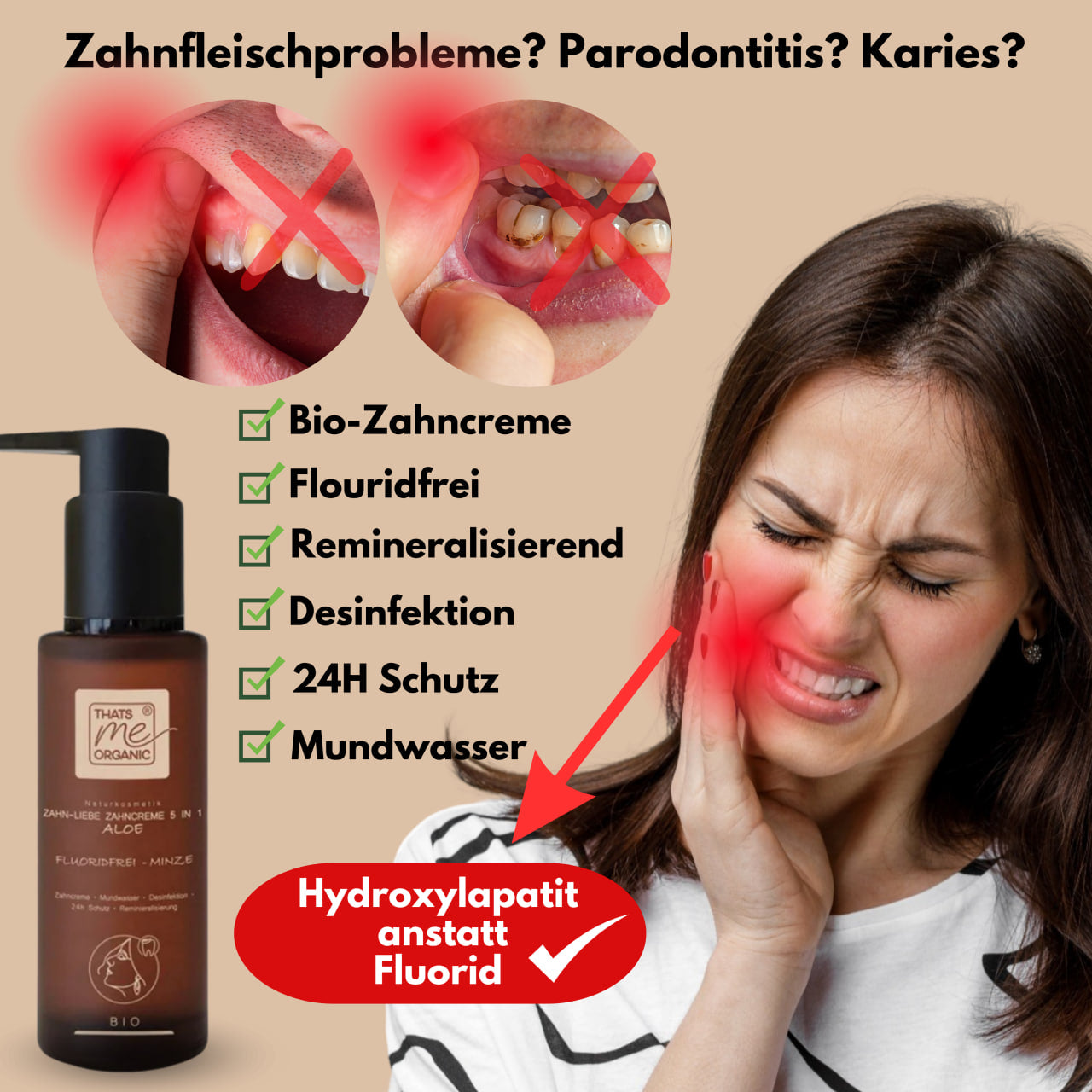 Dentifricio BIO ZAHN-LIEBE 5 in 1 Aloe 100ml - senza fluoro - cosmetici naturali