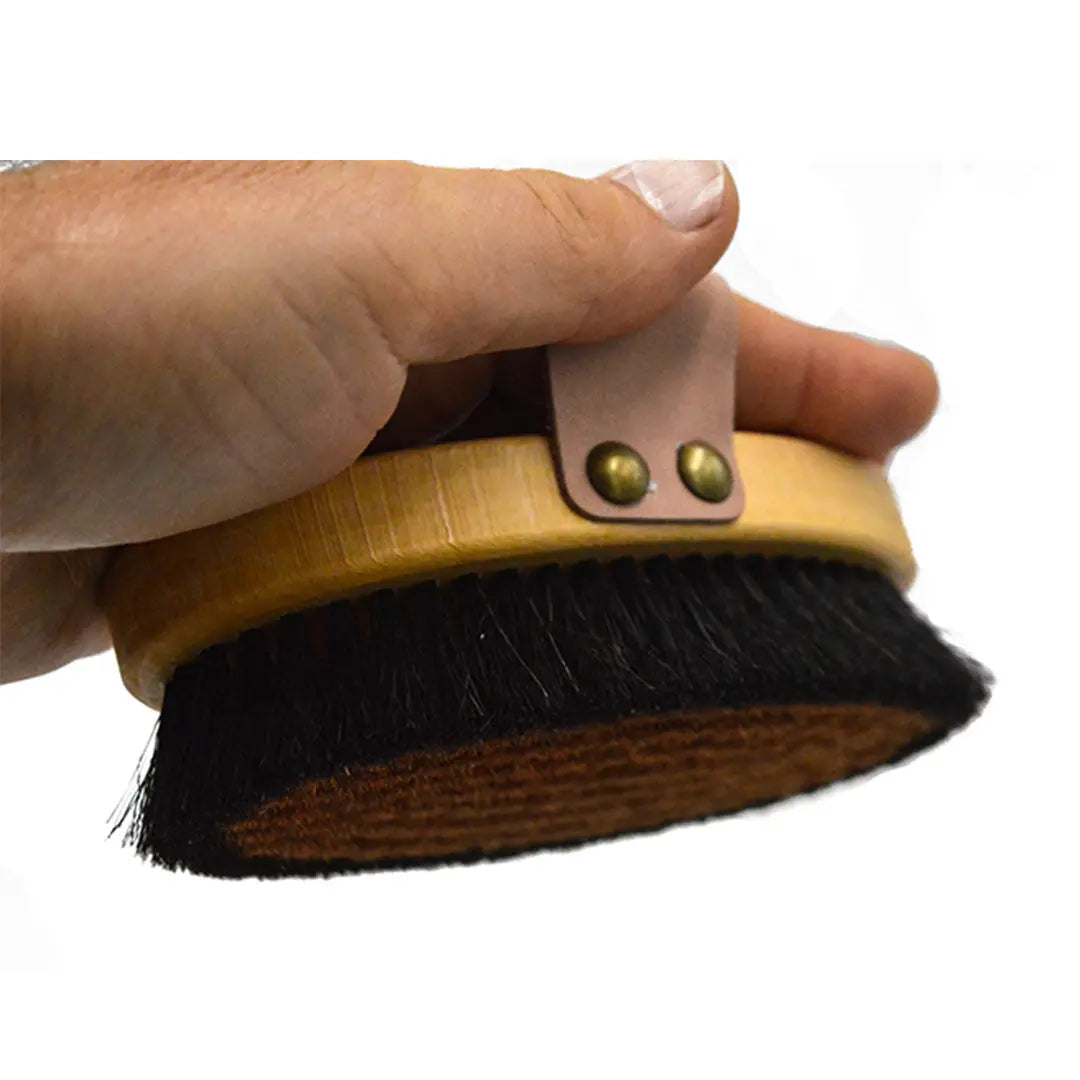 Spazzola professionale energetica per il corpo forma ovale "The Energetic" realizzata in legno di faggio