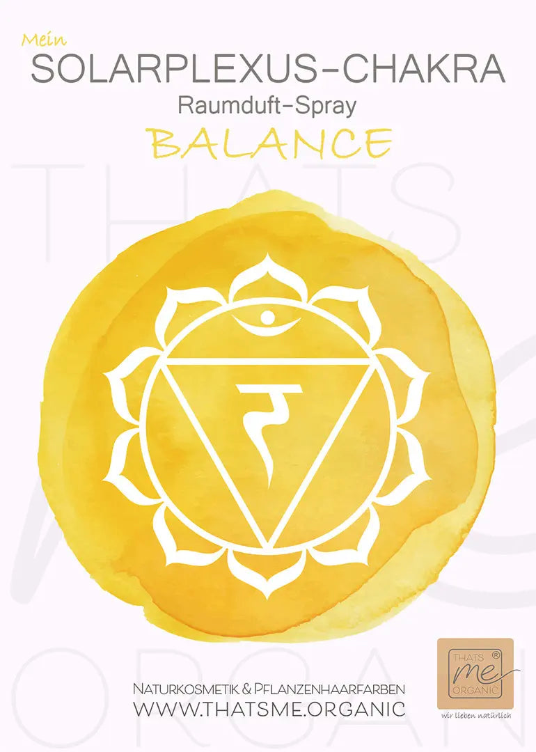 SOLARPLEXUS-CHAKRA Aromatherapie Aura-, Raumduft-, Yoga- & Meditationsspray BALANCE (gelb)