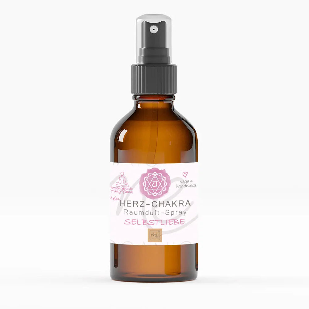 Bio-Herz-CHAKRA Aromatherapie Aura-, Raumduft-, Yoga- & Meditationsspray SELBSTLIEBE (rosa)