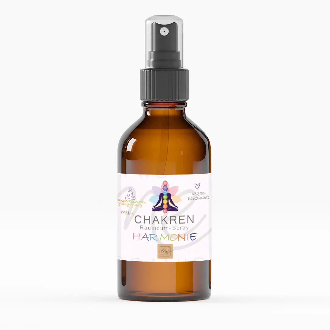 Bio-CHAKREN Aromatherapie Aura-, Raumduft-, Yoga- & Meditationsspray HARMONIE (weiß)