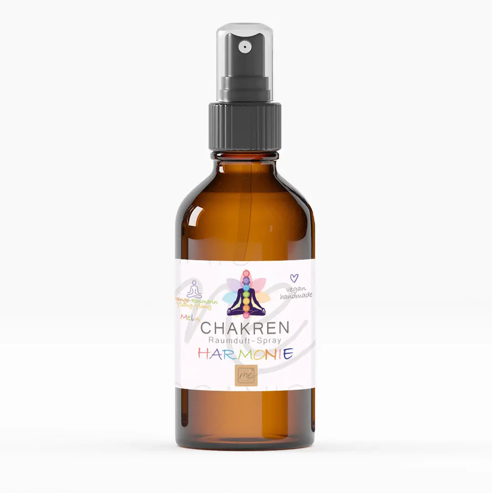 Bio-CHAKREN Aromatherapie Aura-, Raumduft-, Yoga- & Meditationsspray HARMONIE (weiß)
