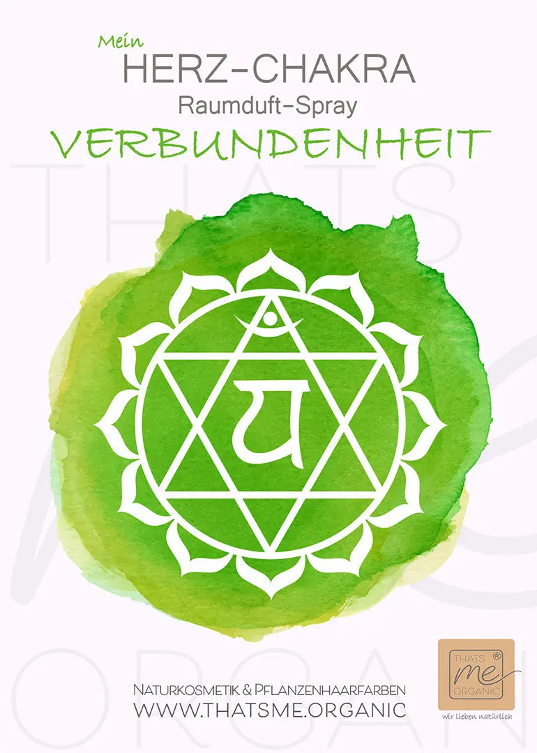 Bio-HERZ-CHAKRA Aromatherapie Aura-, Raumduft-, Yoga- & Meditationsspray VERBUNDENHEIT (grün)
