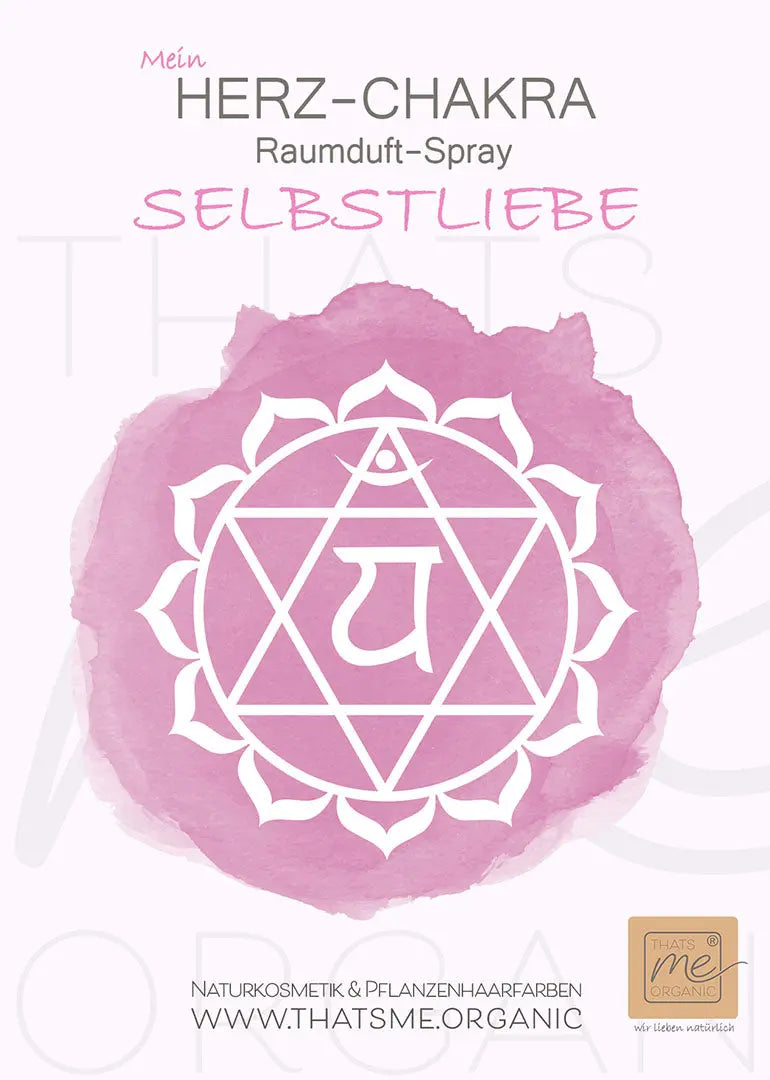 Bio-Herz-CHAKRA Aromatherapie Aura-, Raumduft-, Yoga- & Meditationsspray SELBSTLIEBE (rosa)
