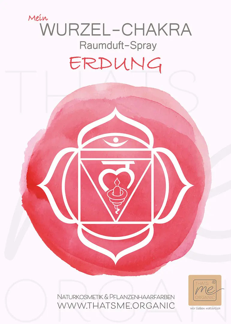 Bio-WURZEL-CHAKRA Aromatherapie Aura-, Raumduft-, Yoga- & Meditationsspray ERDUNG (rot)