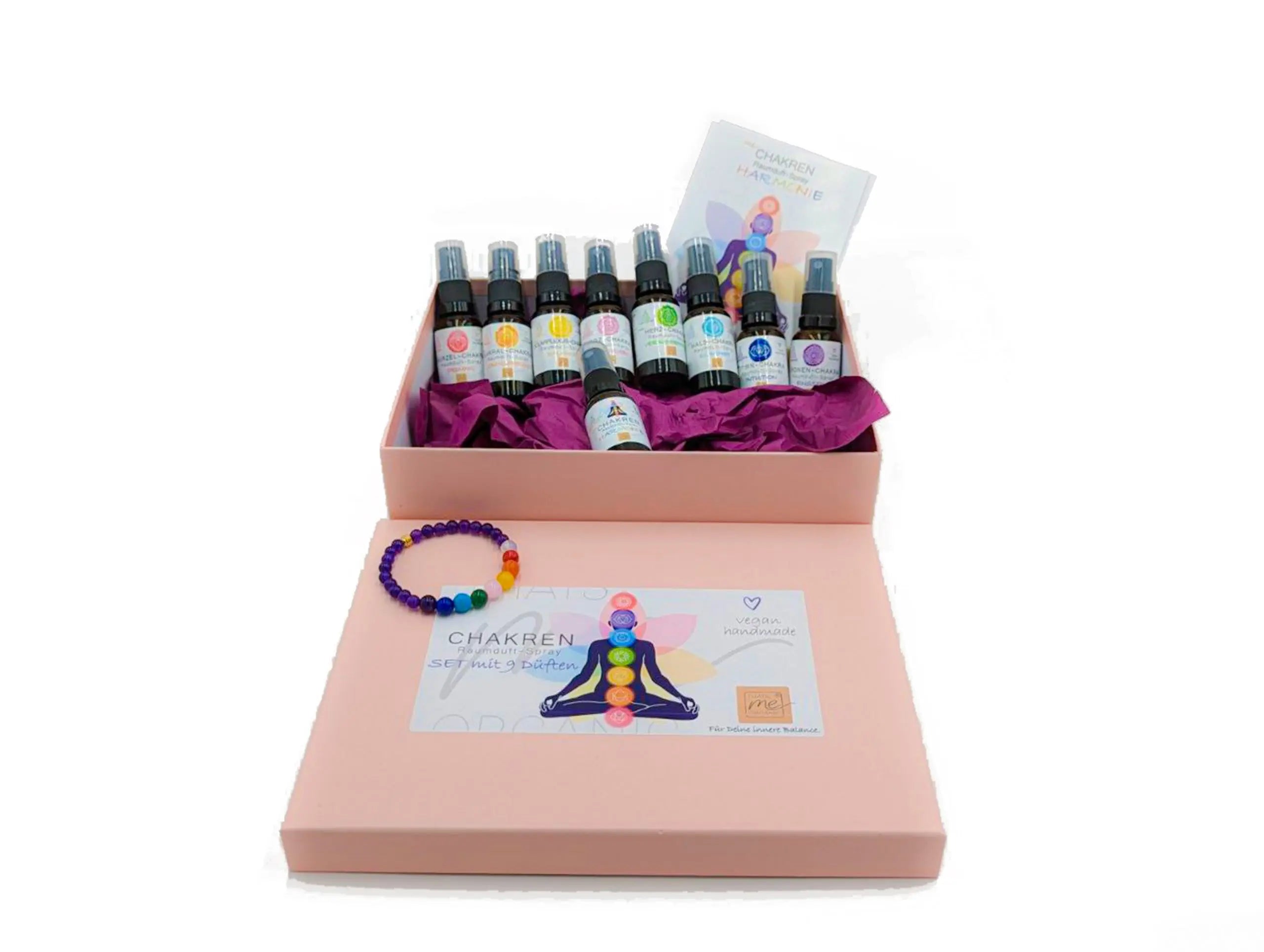 SET Il profumo spray per ambienti My CHAKREN in una confezione regalo con braccialetto di pietre preziose chakra