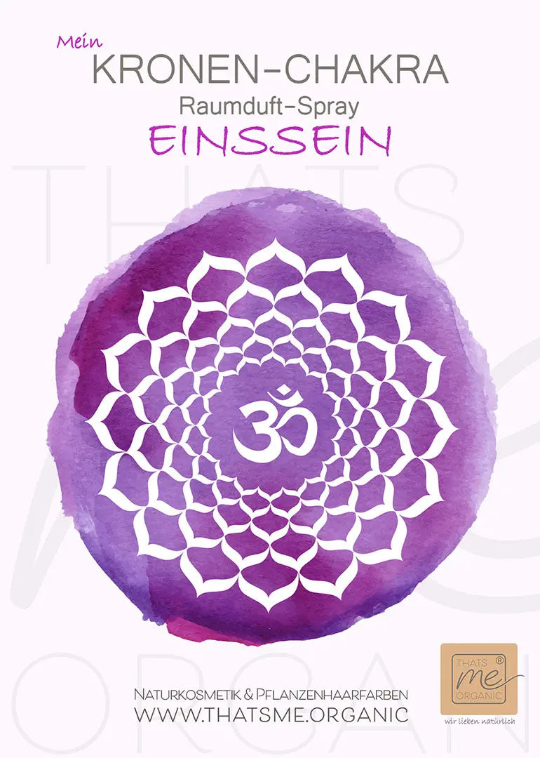 Bio-KRONEN-CHAKRA Aromatherapie Aura-, Raumduft-, Yoga- & Meditationsspray EINSSEIN (violett)