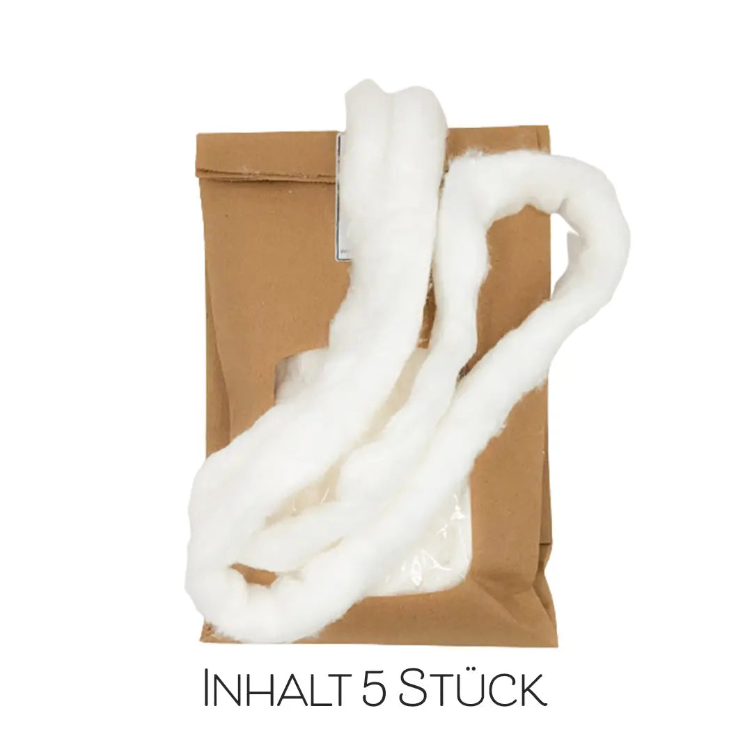 5er Pack Watteschnur „Watte Wally“ – ideal zum selber Färben mit Pflanzenhaarfarbe