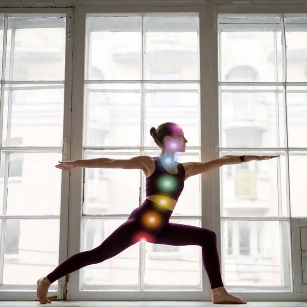 Chakra Aromatherapie Aura-, Raumduft-, Yoga- & Meditationsspray Set in Geschenkbox + Chakra-Edelstein-Armband – für energetische Balance