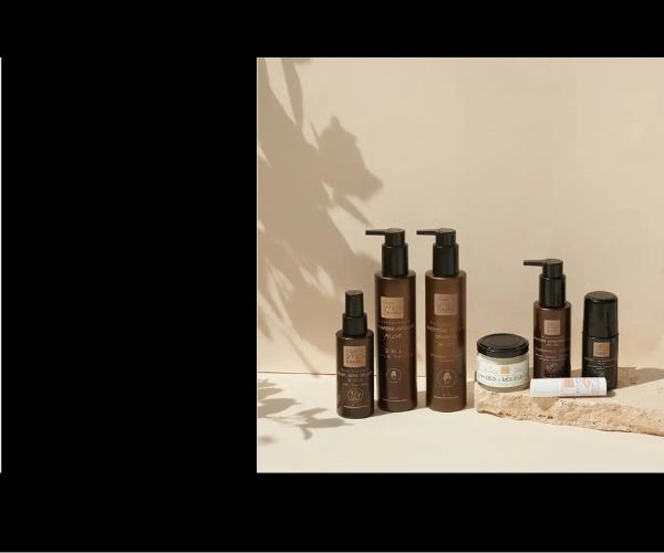 Produktauswahl vor einem beigen Hintergrund