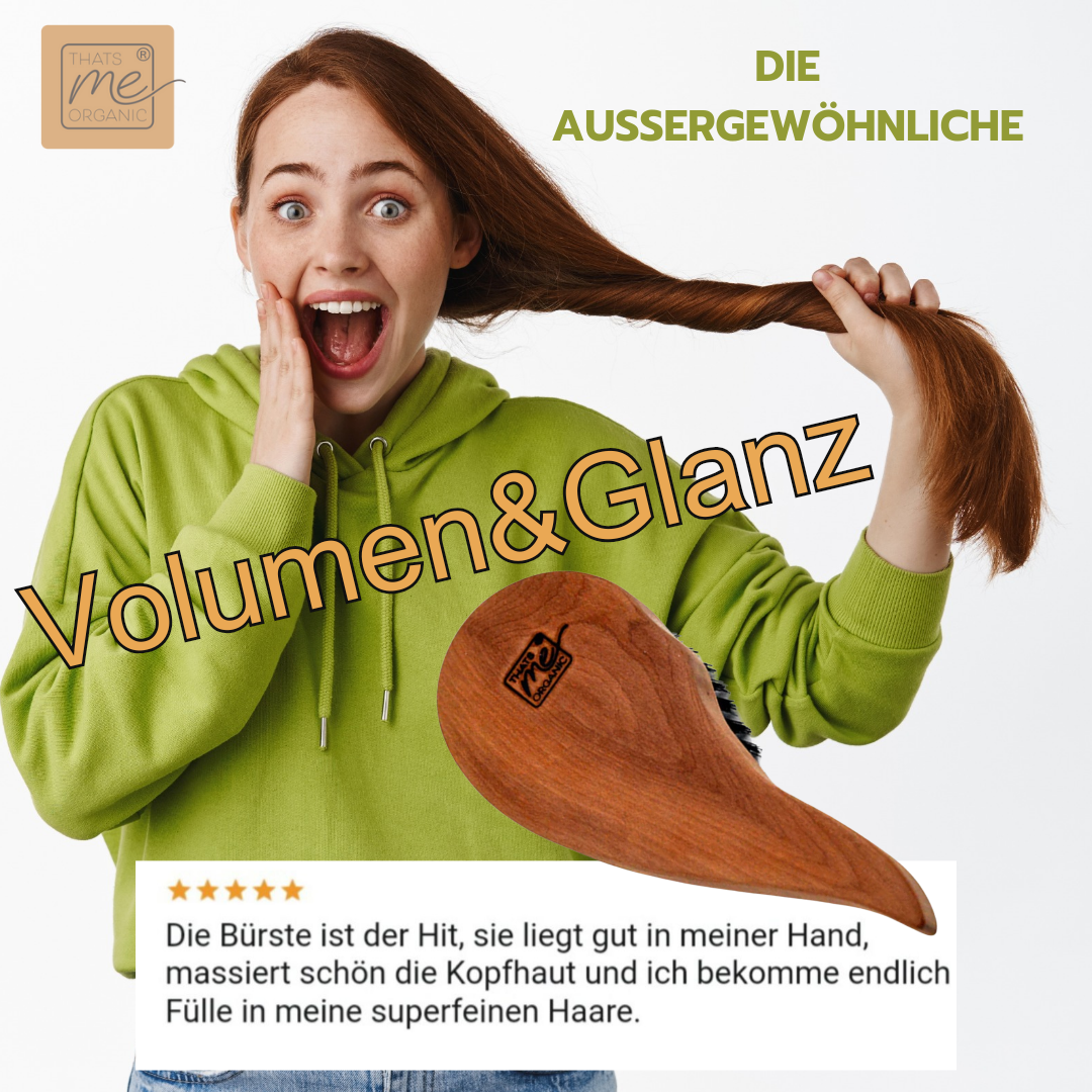 Profi-Haarbürste Tropfenform "Die Außergewöhnliche" aus Birnbaumholz & Wildschweinborste
