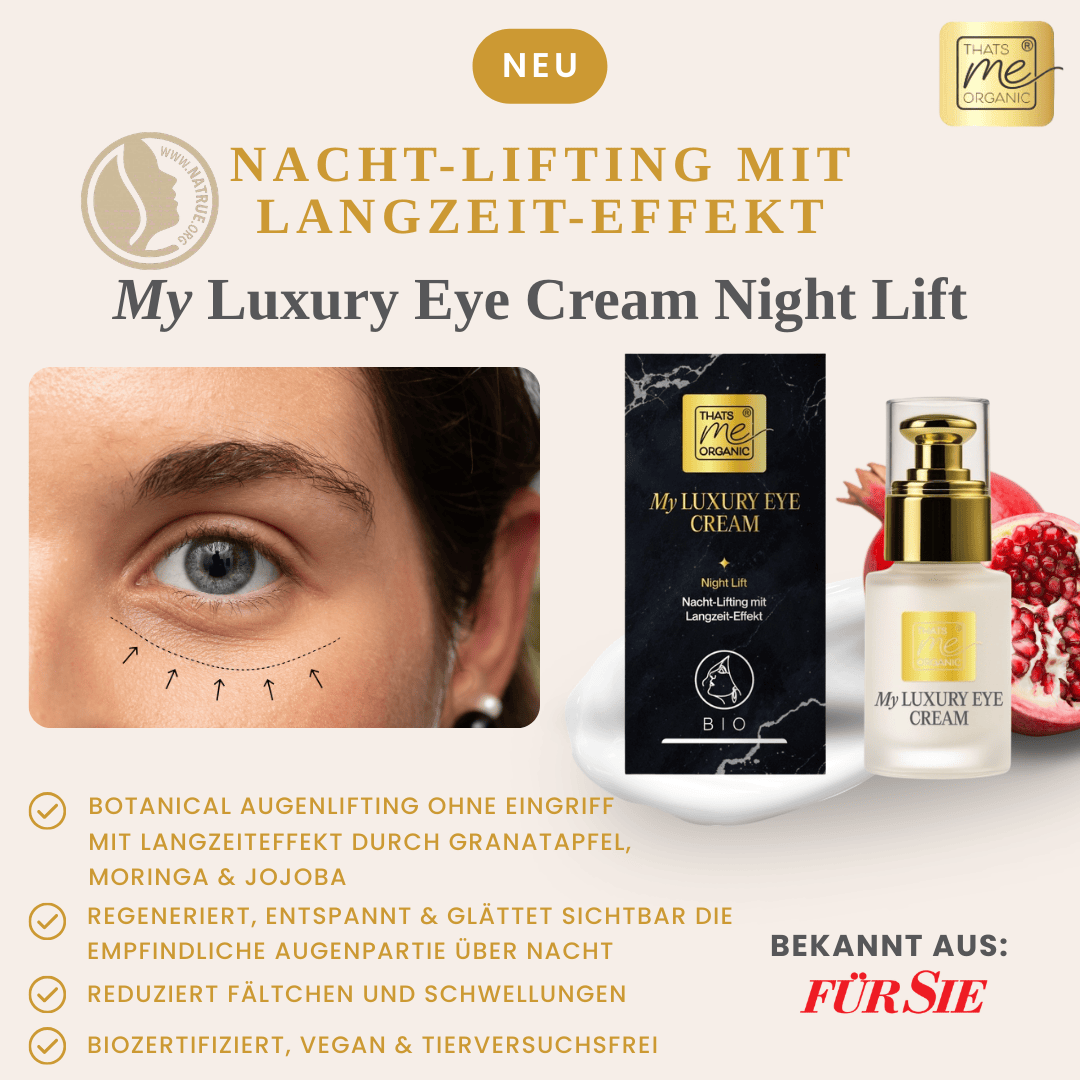 My Luxury Eye Cream – Night Lift | Regenerierende Bio-Augenpflege 15 ml