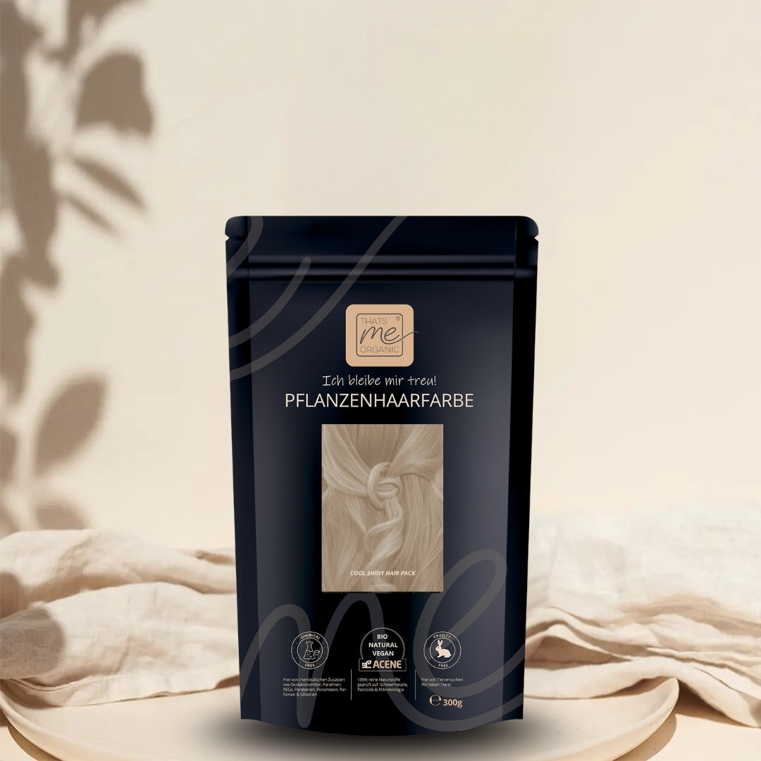 Limited Edition 300g Profi-Pflanzenhaarfarbe kühle farblose Volumen-Glanz-Haarpackung "cool shiny hair pack"